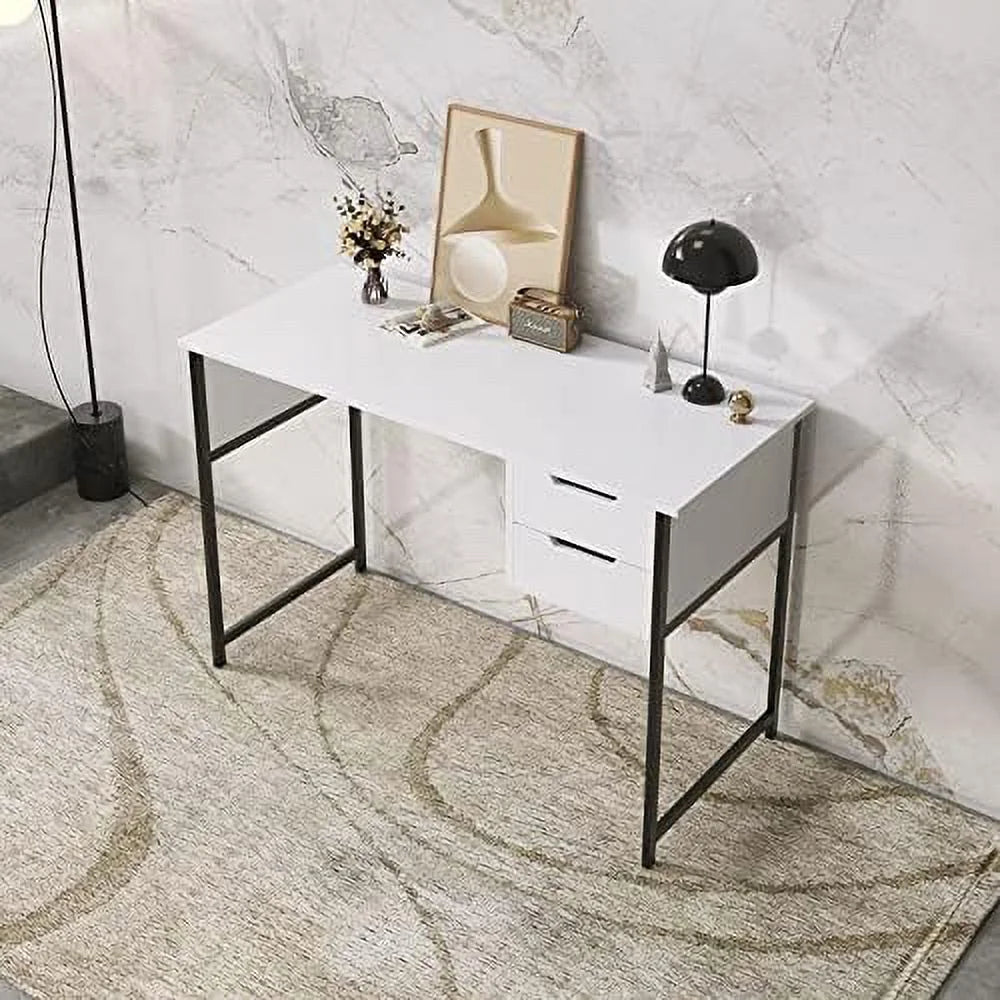 Small Computer Desk with Drawer 39.4 Inch Writing Desk G13893