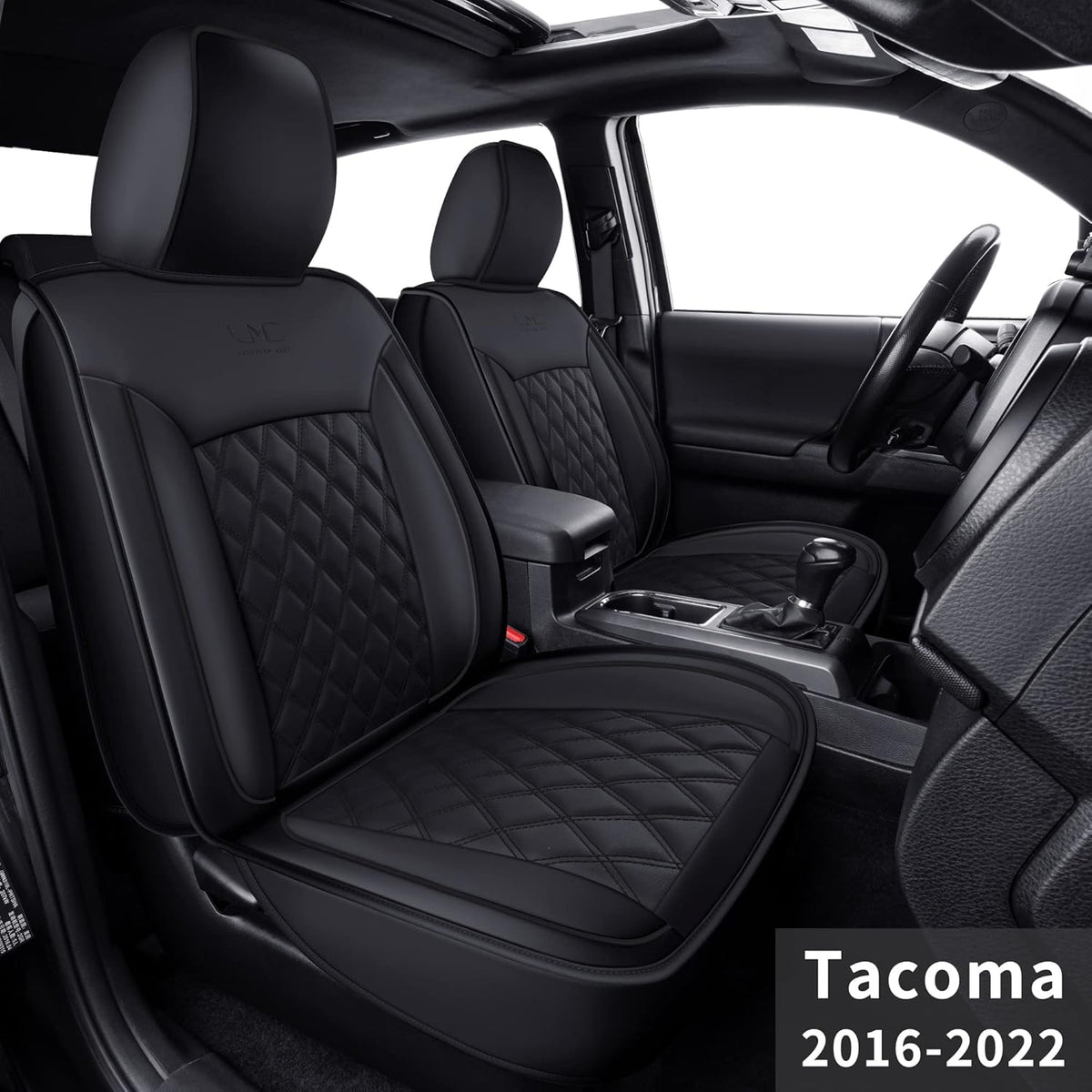 Black 2 pcs Tacoma Seat Covers L25293