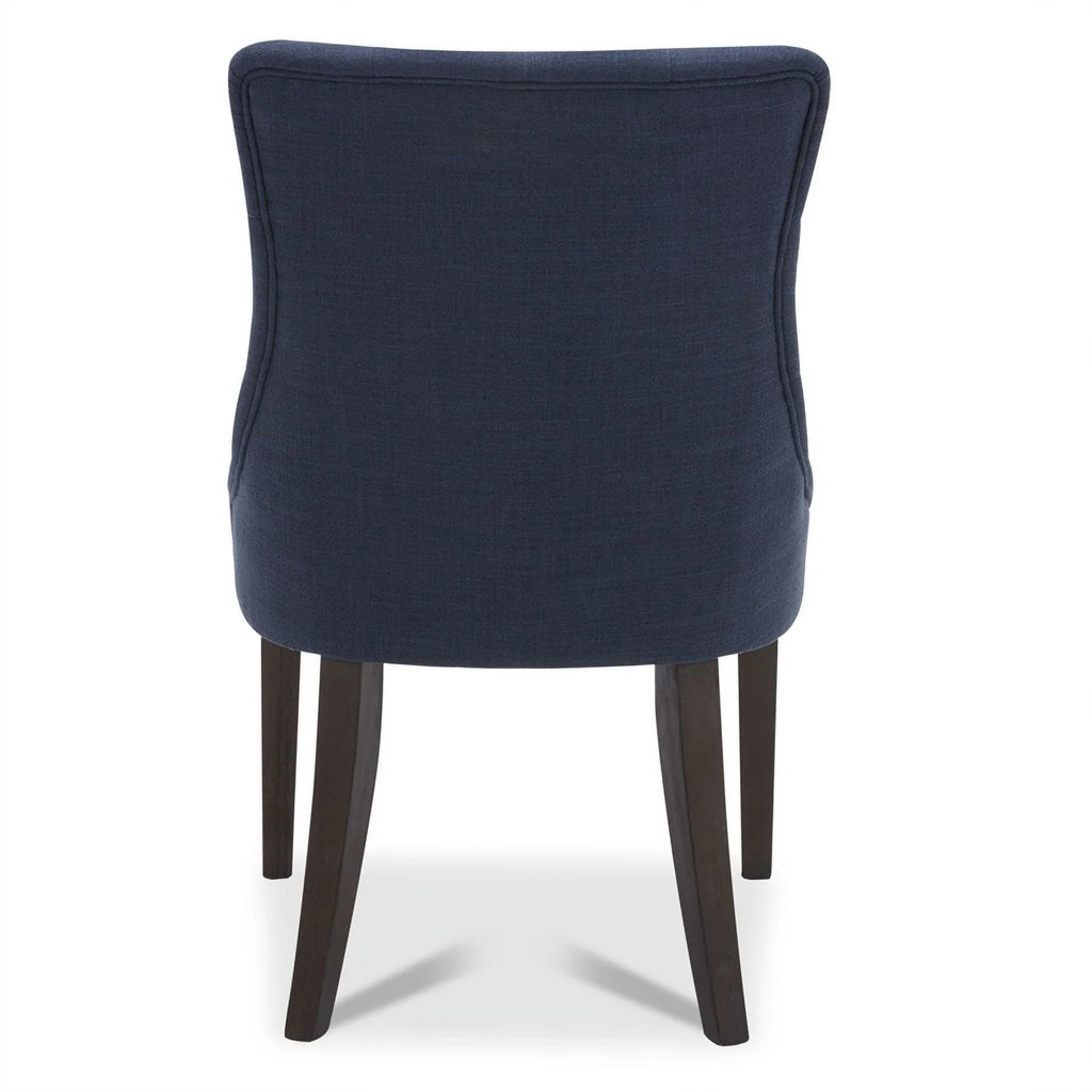Blue Fabric Wood Dining Chair Set of 2 Z470240