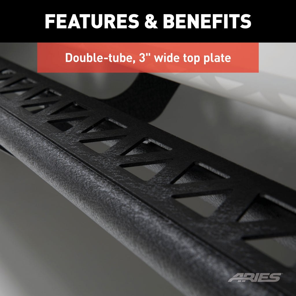 Black Steel Rocker Step Guard Running Boards H208