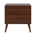 Mid-Century Wood 2 Drawer Nightstand in Cherry B299