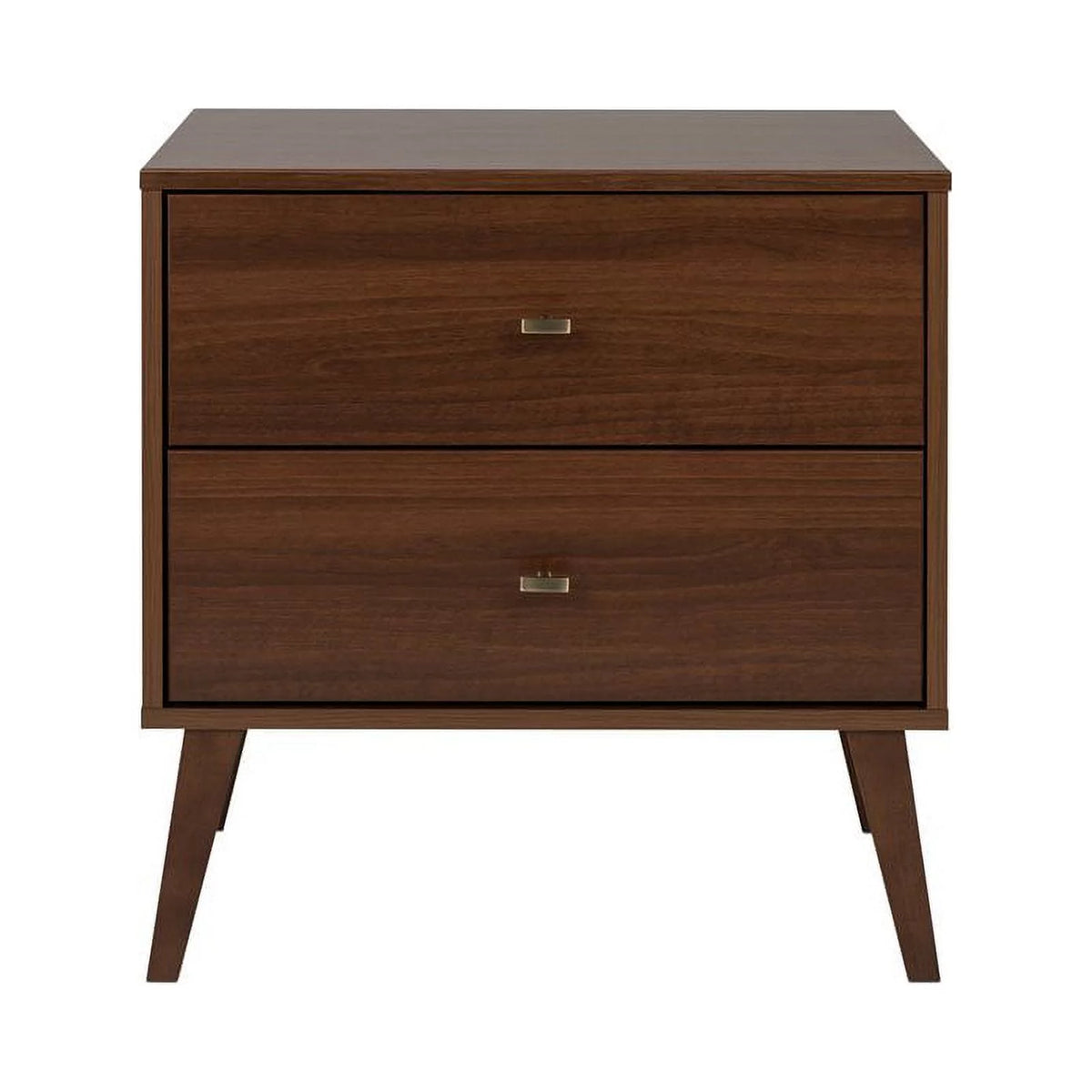 Mid-Century Wood 2 Drawer Nightstand in Cherry B299