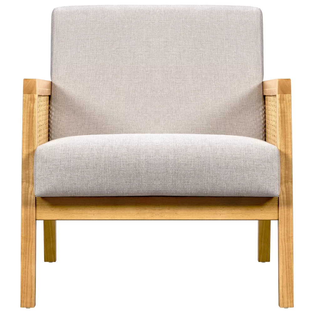 Beige Fabric Upholstered Accent Chair C7917