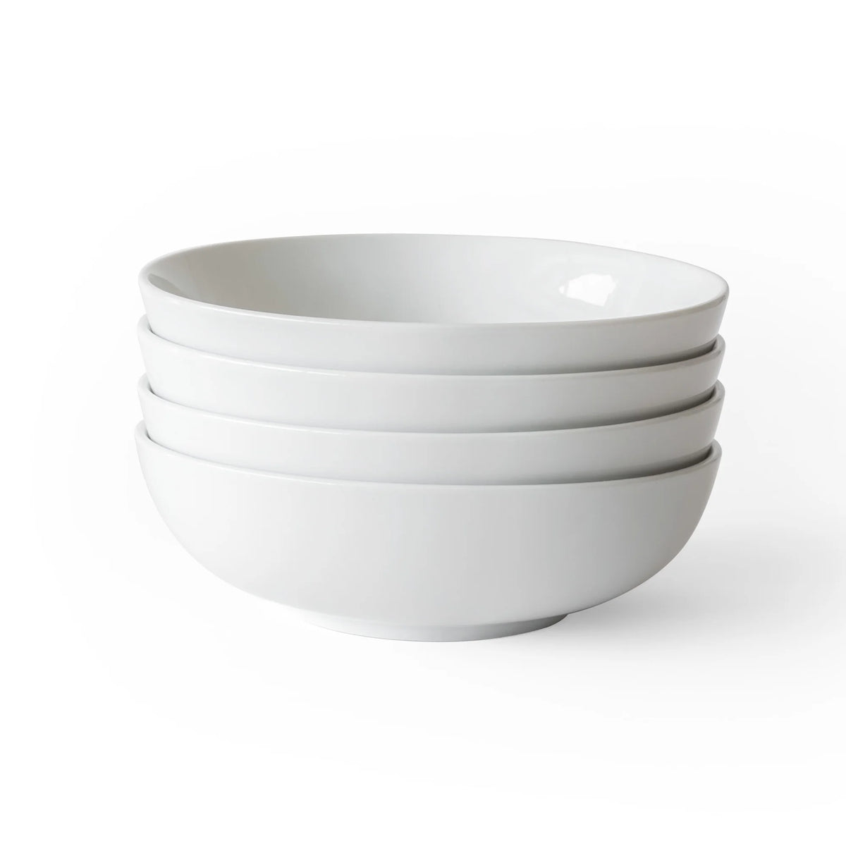 Porcelain Round Pasta Serve Bowls, Set of 4 F273