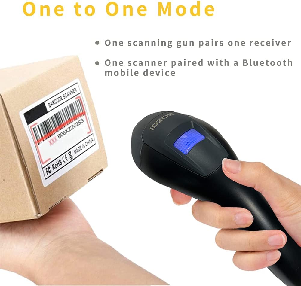 Wireless Bluetooth Barcode Scanner with USB Receiver A2386