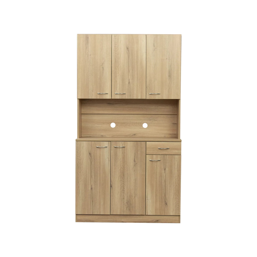 70.87" Tall 6-Door 1-Drawer Wardrobe Kitchen Cabinet I997