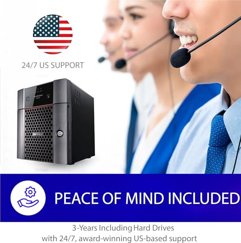 4-Bay 16TB Desktop NAS with Hard Drives Included U21954
