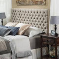 Tufted Fabric Headboard, Queen/Full, Sand P195992