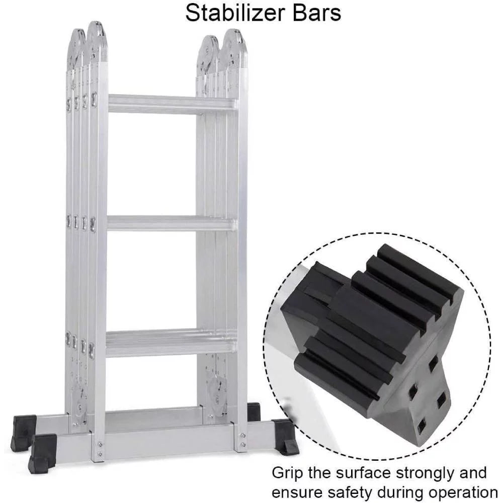 12.5ft 7 in 1 Folding Aluminium Scaffold Ladder Z2976
