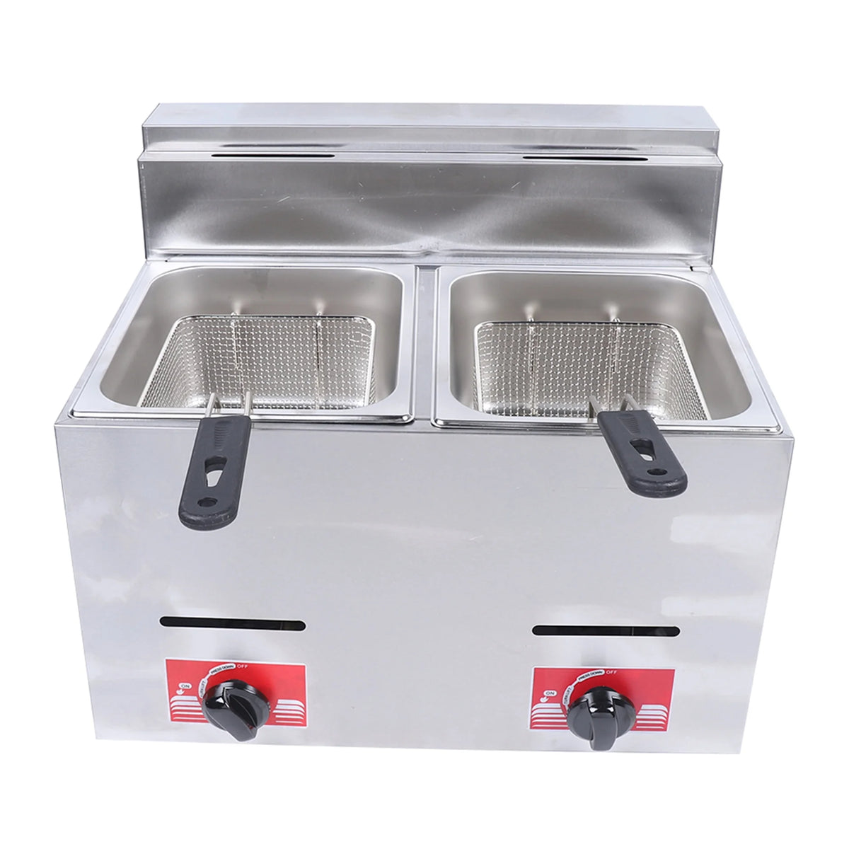 Electric Deep Fryer, 2*6L Double Stainless Steel with 2 Basket P667