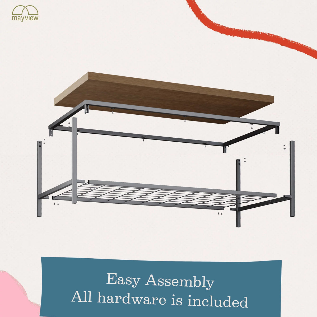 Industrial Wood and Metal Coffee Table W27145