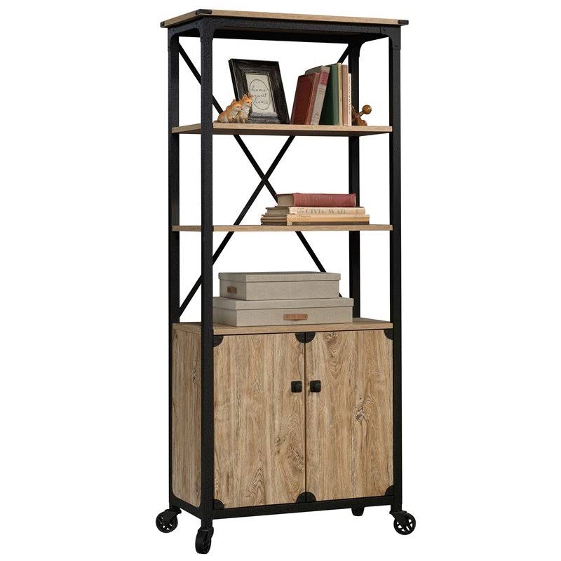 Milled Mesquite Finish Bookcase with Doors W829705