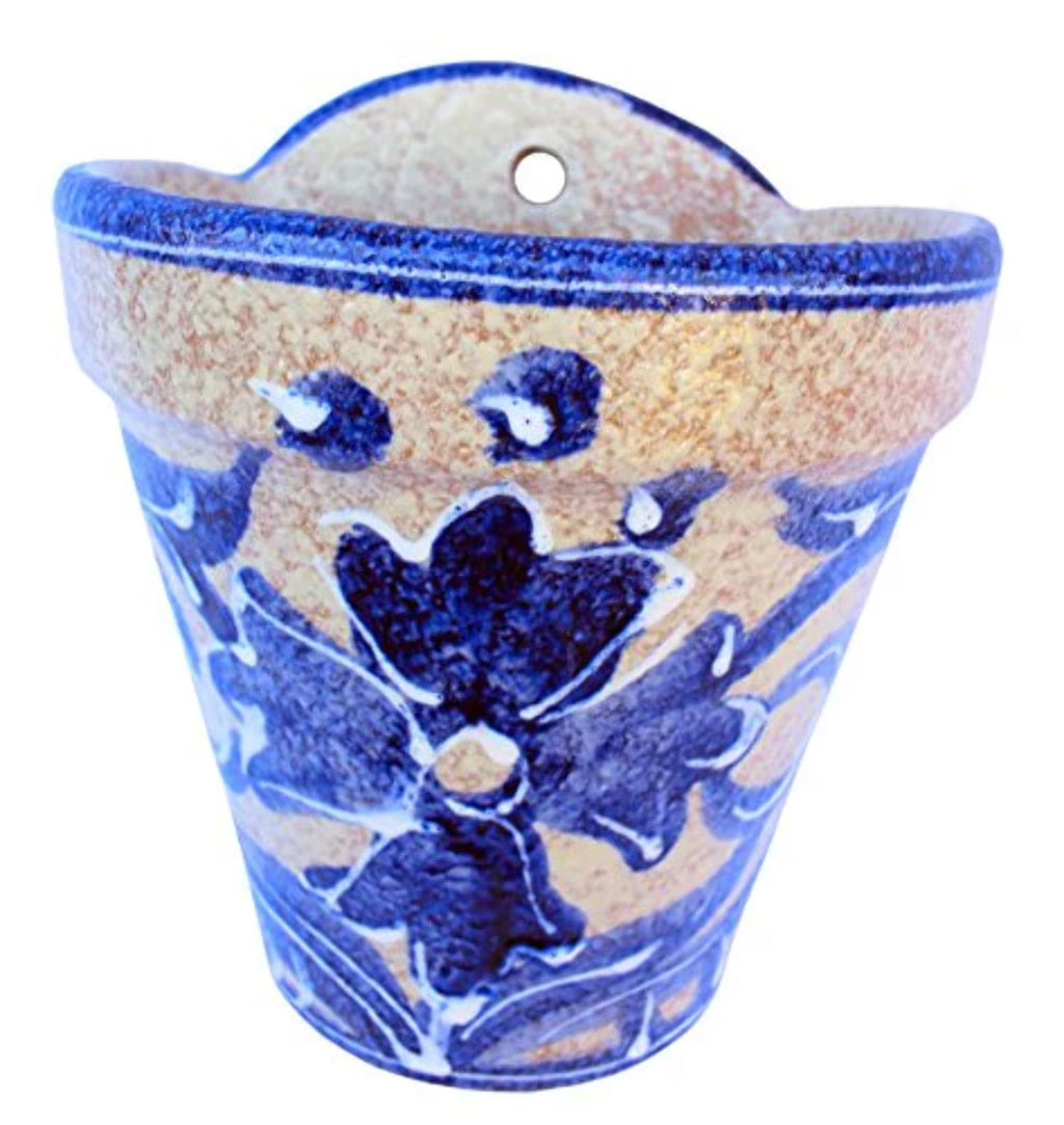 Wall Hanging Flower Pot (Spanish Blue) O67200