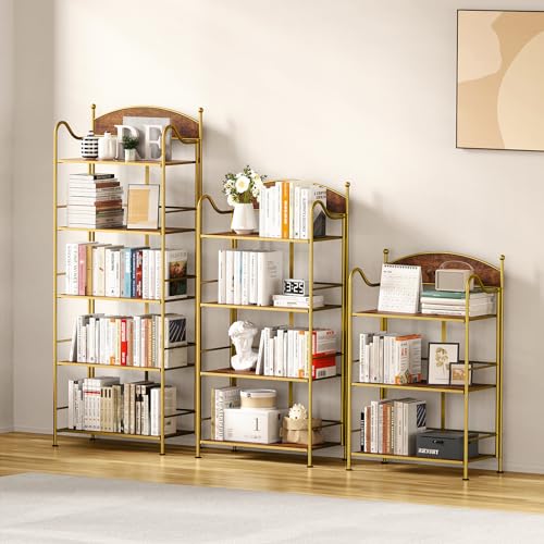 5 Shelf Black Folding Bookcase E4930