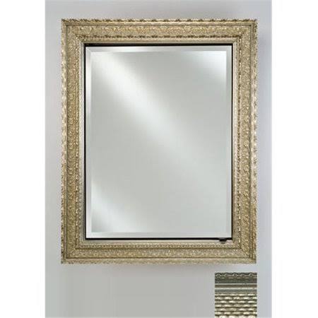 20 in. x 26 in. Recessed Single Door Cabinet Silver P982738