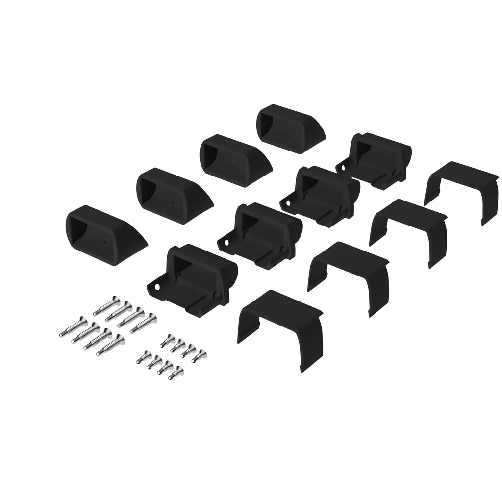 4-Pack Black Aluminum Stair Bracket Kit Y133