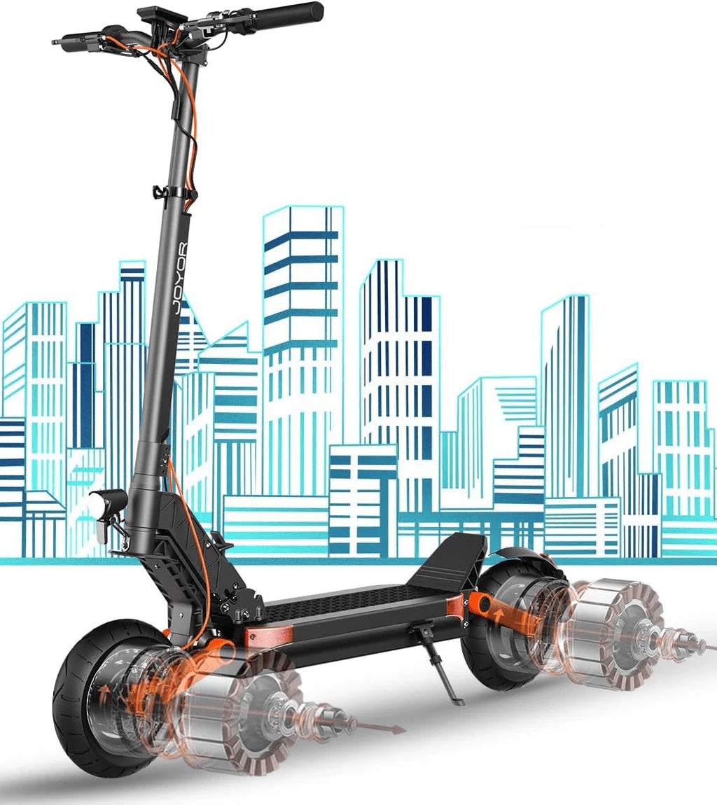 Dual Motor Electric Scooter, 2000W Up to 37 MPH & 50 Miles Ranges, 10 Off-Road Tires E8305