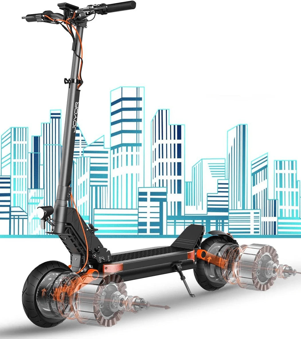 Dual Motor Electric Scooter, 2000W Up to 37 MPH & 50 Miles Ranges, 10 Off-Road Tires E8305