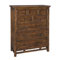 Brown 6-Drawer Wood Chest N815168