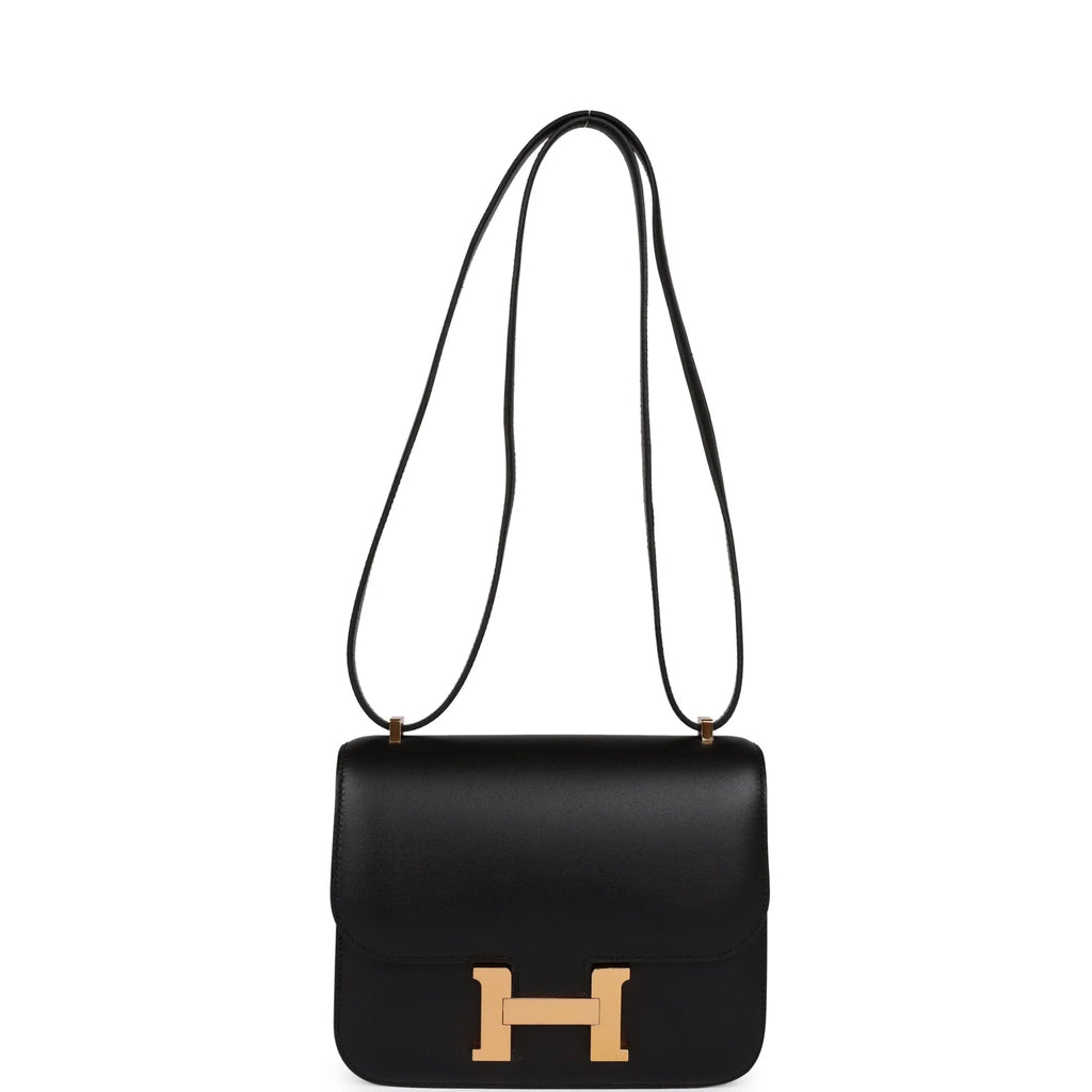 Black Leather Handbag D2266