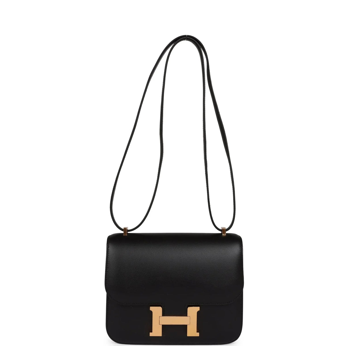 Black Leather Handbag D2266