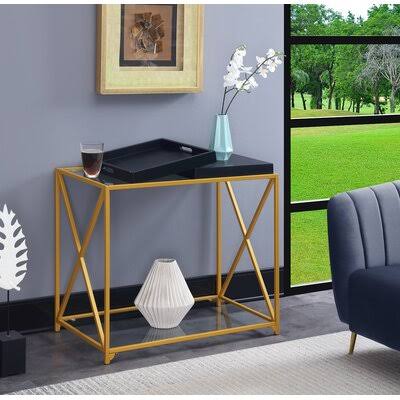 Black Gold Console Table F748813