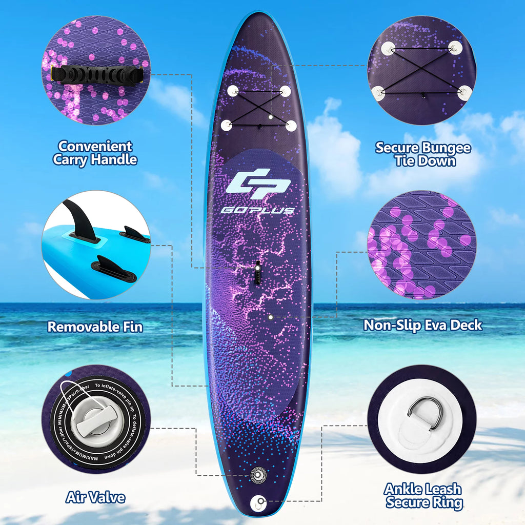 10.5' Inflatable Stand Up Paddle Board with Bag G244