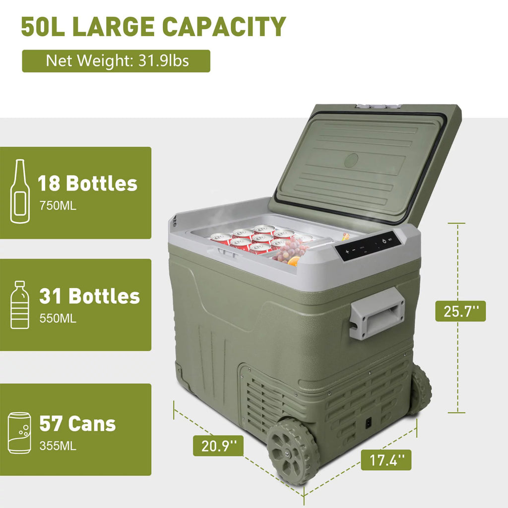 12 Volt 45.4 Quart Portable Freezer Electric Cooler V409961
