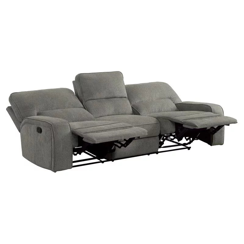 Brown Chenille Double Reclining Sofa X2643