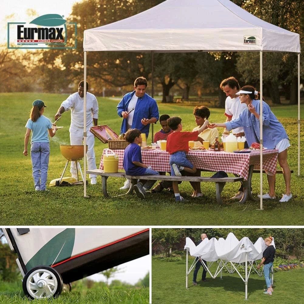 10x10 Ft Pop up Canopy Tent with Removable Sidewalls Q8465