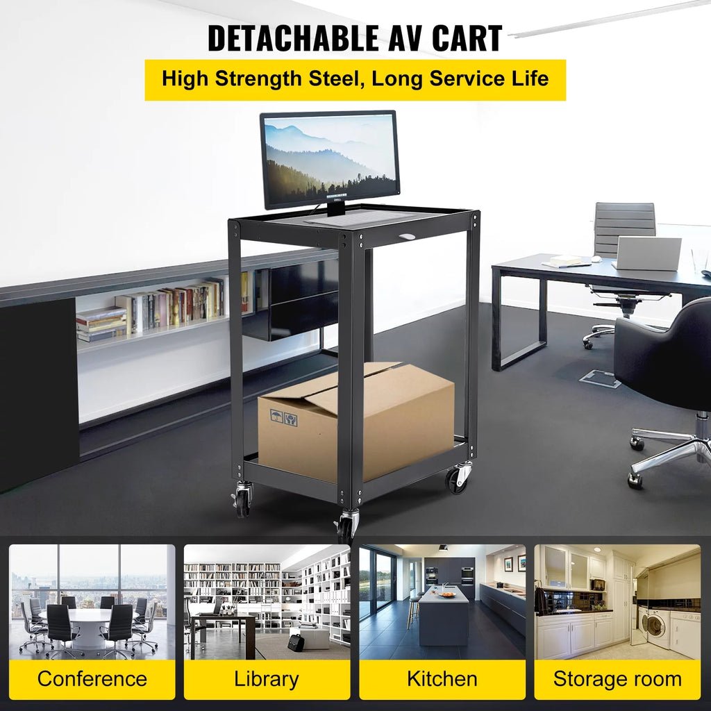 Steel Media Cart with Power Strip K478393