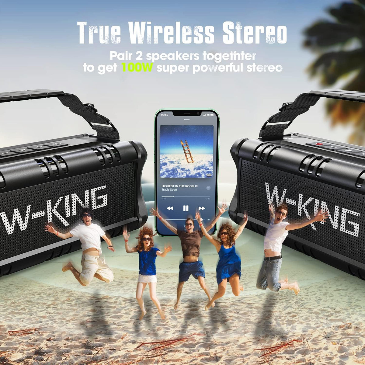 IPX6 Waterproof Outdoor Portable Bluetooth Speaker D668