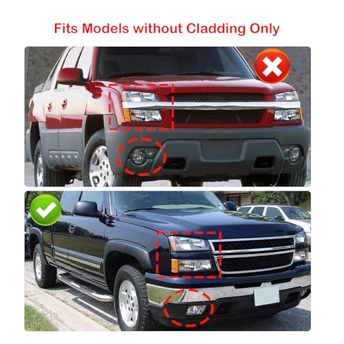 Headlights Assembly + Tail Lights Assembly Combo compatible with 2003-2006 Chevy Silverado V6621