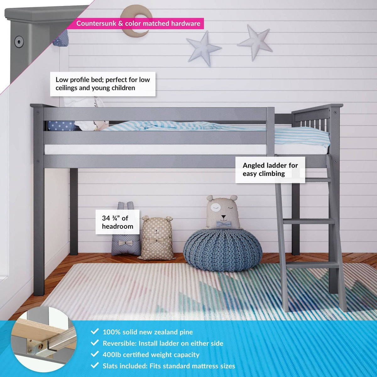Twin-size Low Loft White N781