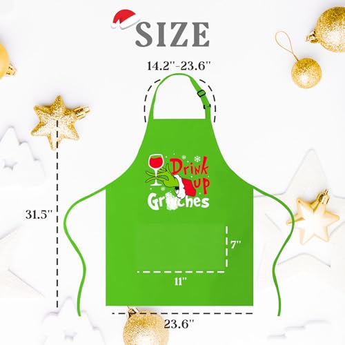 Christmas Baking Apron with 2 Pockets C977