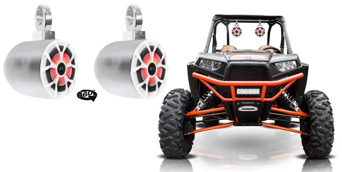 6.5" LED Chrome Tower Speakers X341566