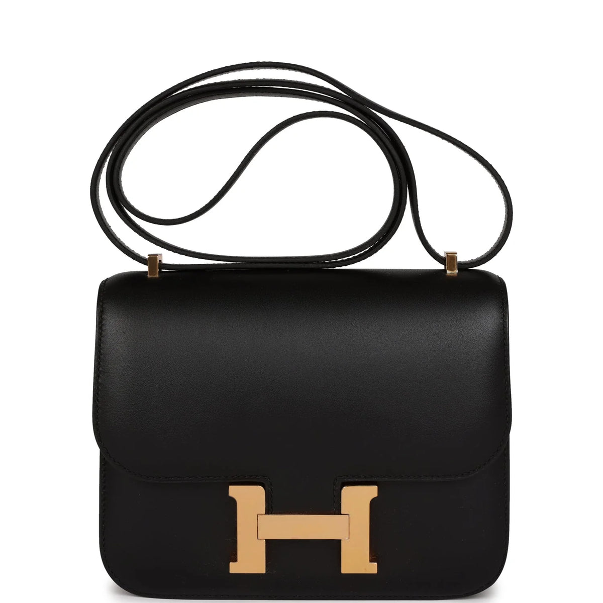 Black Leather Handbag D2266