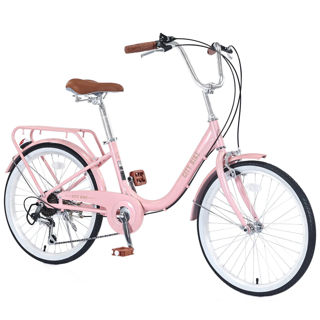 Pink 22 inch 7 speed Girls Cruiser Bike A66952