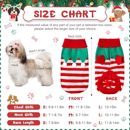 4 Pack Dog Christmas Sweater W36501