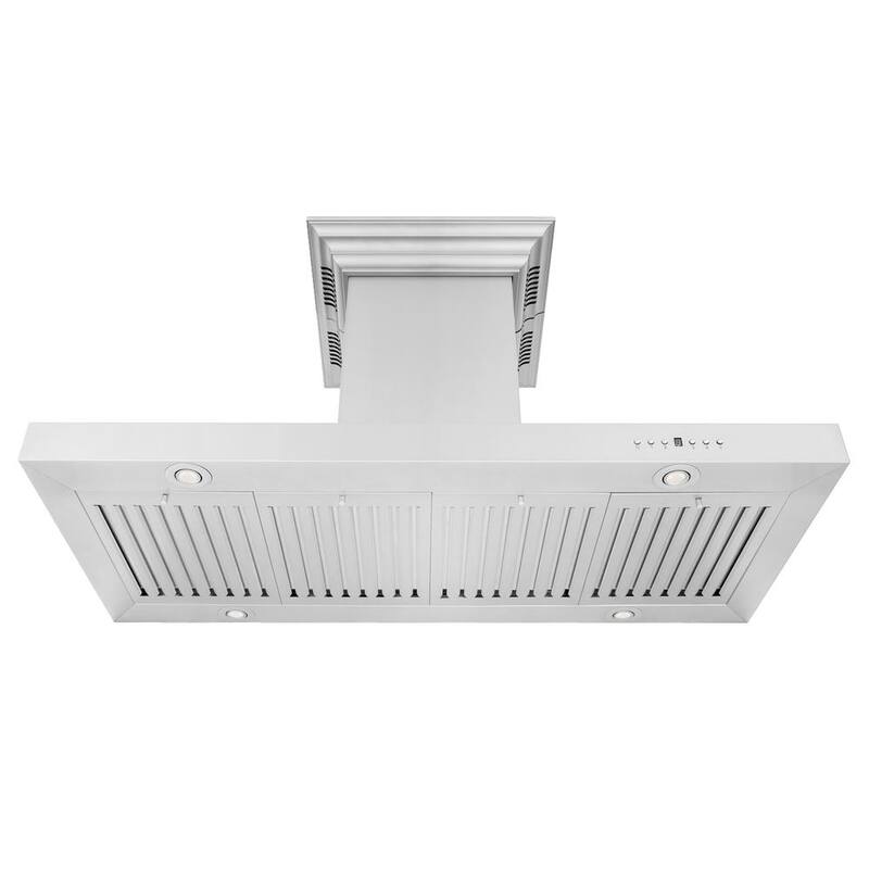 42 in. 400 CFM Ducted Island Mount Range Hood in Stainless Steel S6127