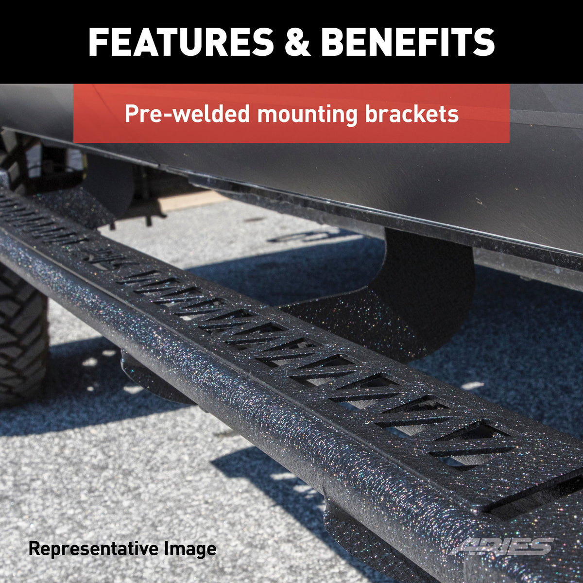 Black Steel Rocker Step Guard Running Boards H208