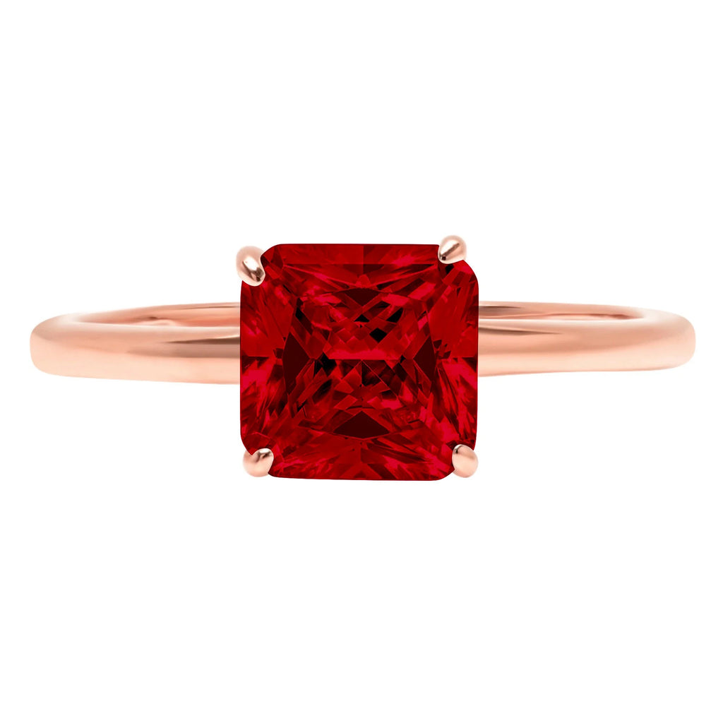 18K Rose Gold Solitaire Ring S52821