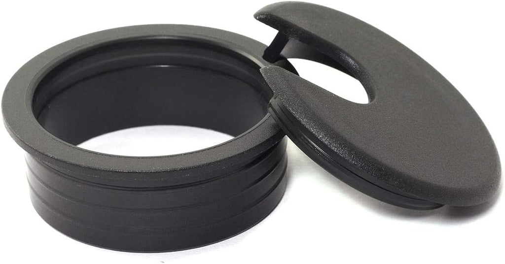 Black 2pcs 1-3/4 inch Desk Wire Cord Cable Grommets Hole Cover Plastic K693