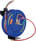 Retractable Twin Oxygen Acetylene Rubber Hose Reel, 1/4" x 50', 300PSI N422076