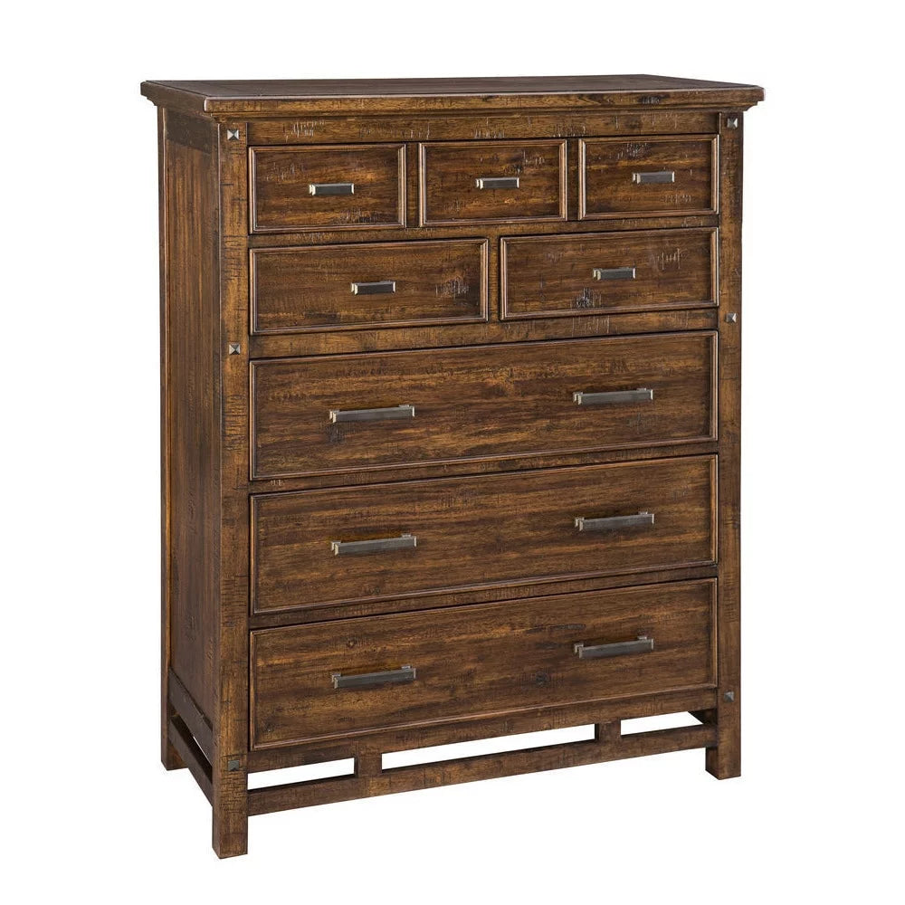 Brown 6-Drawer Wood Chest N815168