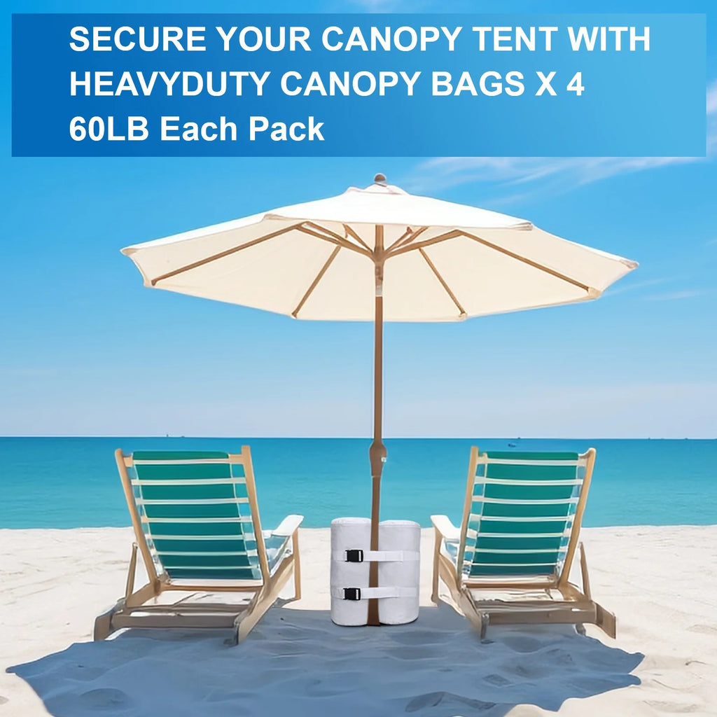 4 Pack 1680D Heavy Duty Canopy Weight Bags (240 lbs) F9095