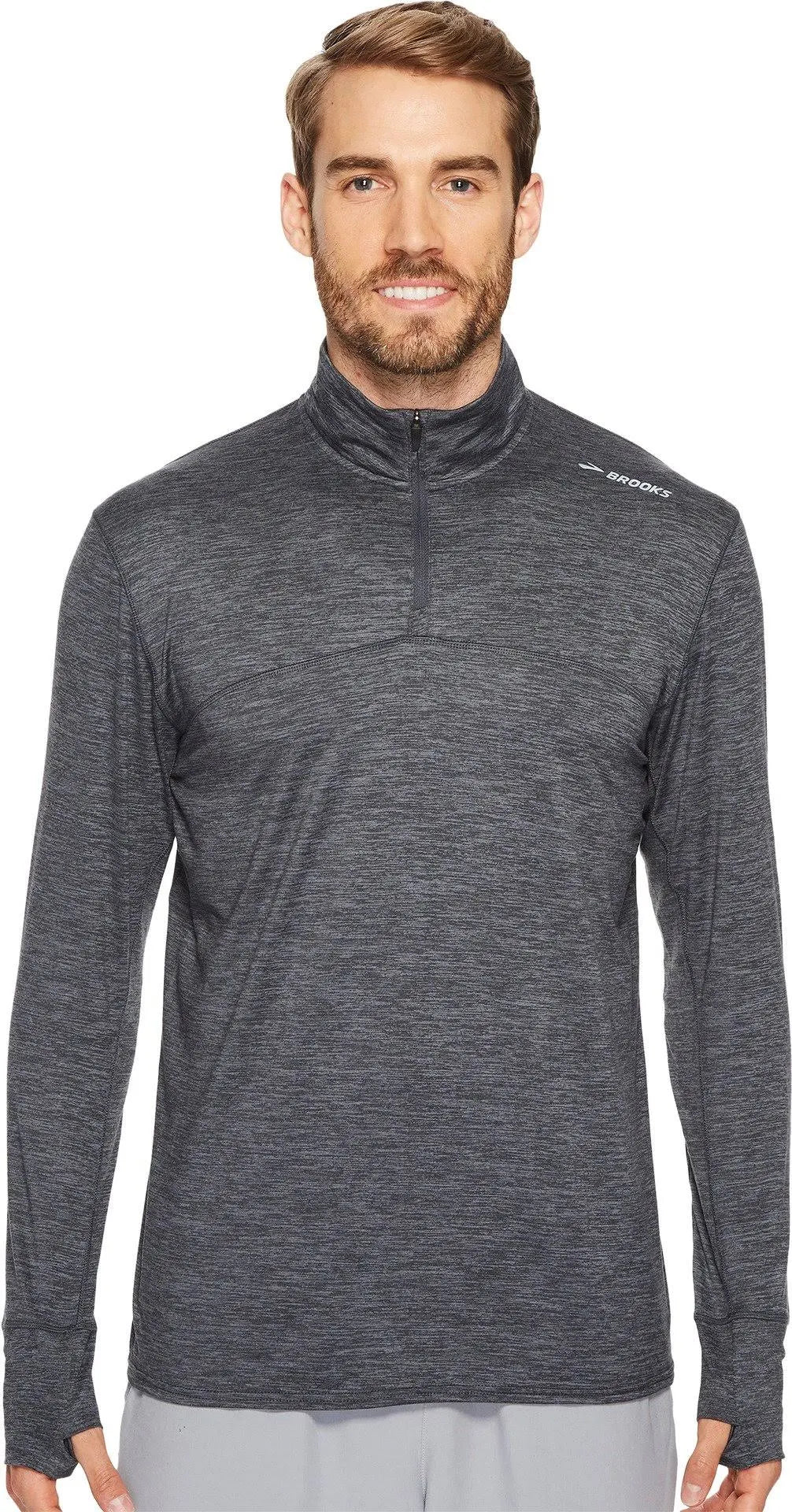 1/2 Zip Heather Asphalt S8768