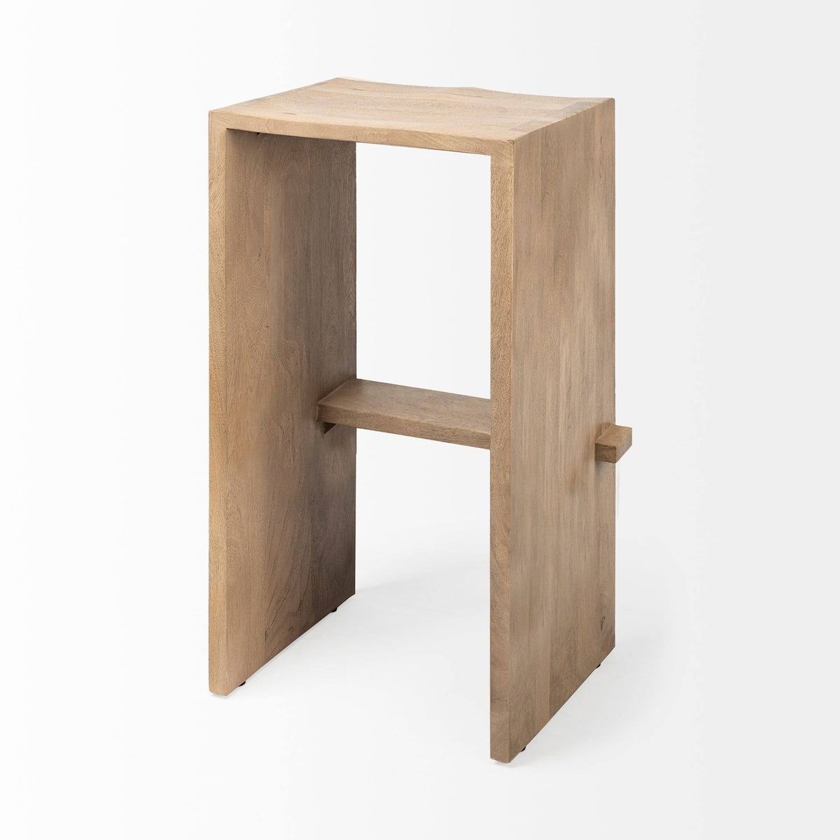 Gray/Brown Wood Bar Stool R5881
