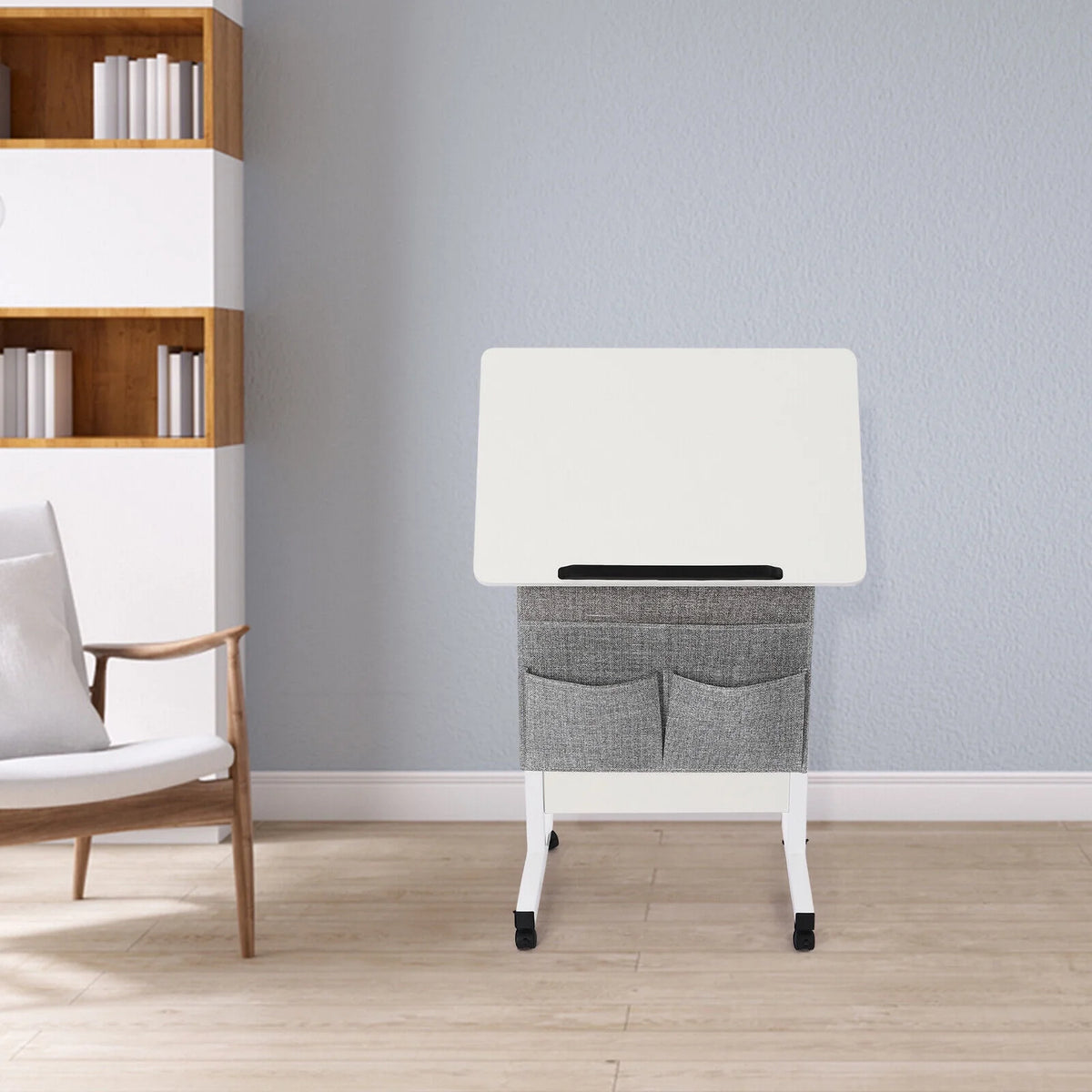 Adjustable Height Rolling Laptop Desk H445