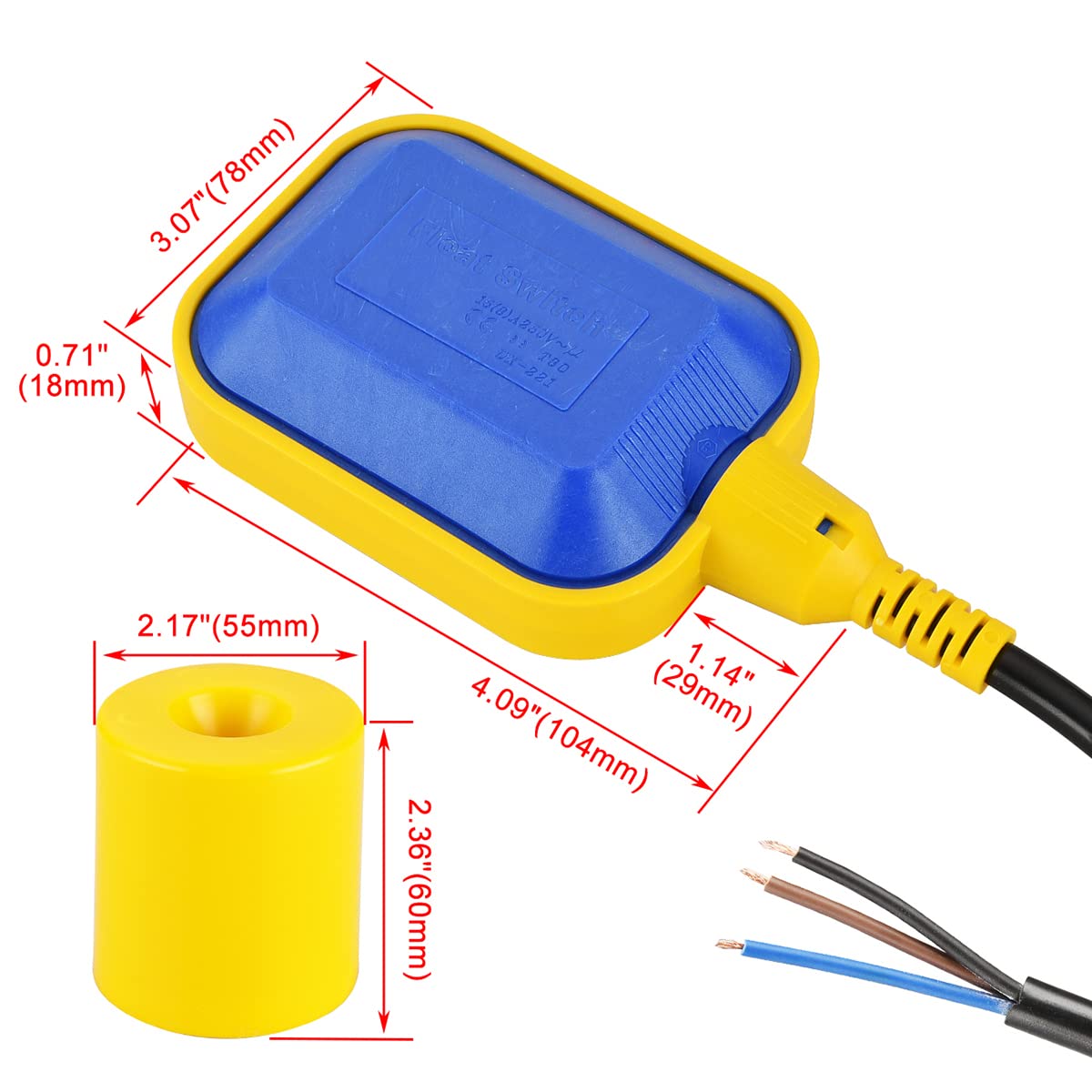 4M Cable Float Switch Water Level Controller D8849